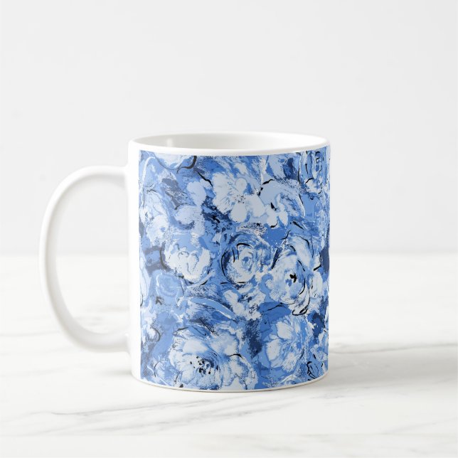 Seamless pattern with flowers coffee mug (Left)