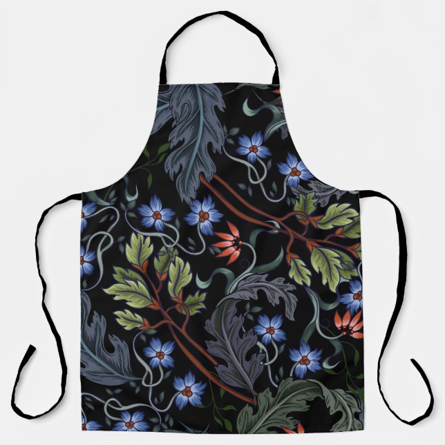 Seamless pattern with flowers in art deco style. M Apron (Front)