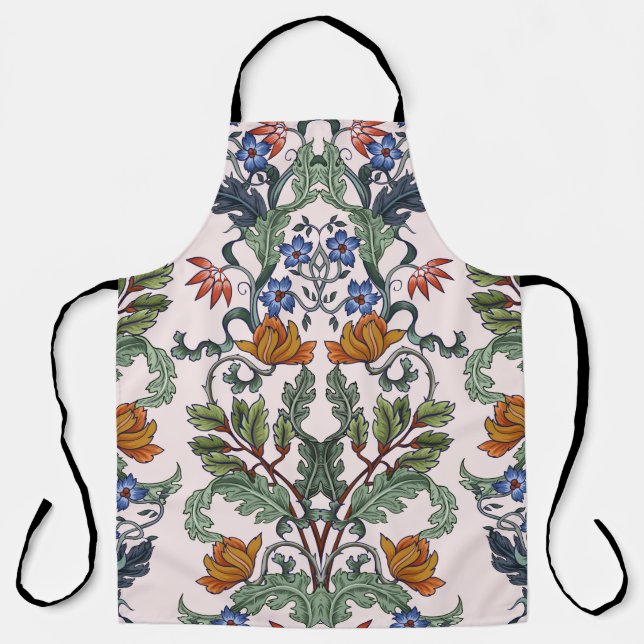 Seamless pattern with flowers in art deco style. M Apron (Front)