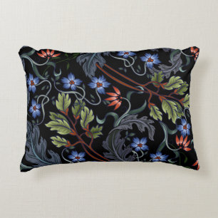 Seamless pattern with flowers in art deco style. M Decorative Cushion
