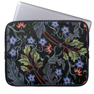 Seamless pattern with flowers in art deco style. M Laptop Sleeve