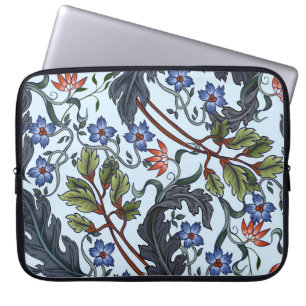 Seamless pattern with flowers in art deco style. M Laptop Sleeve