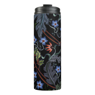 Seamless pattern with flowers in art deco style. M Thermal Tumbler