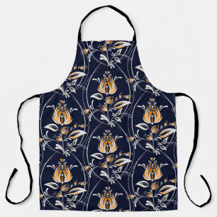 Seamless pattern with flowers in folk style. . Vin Apron