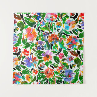 Seamless pattern with flowers tapestry