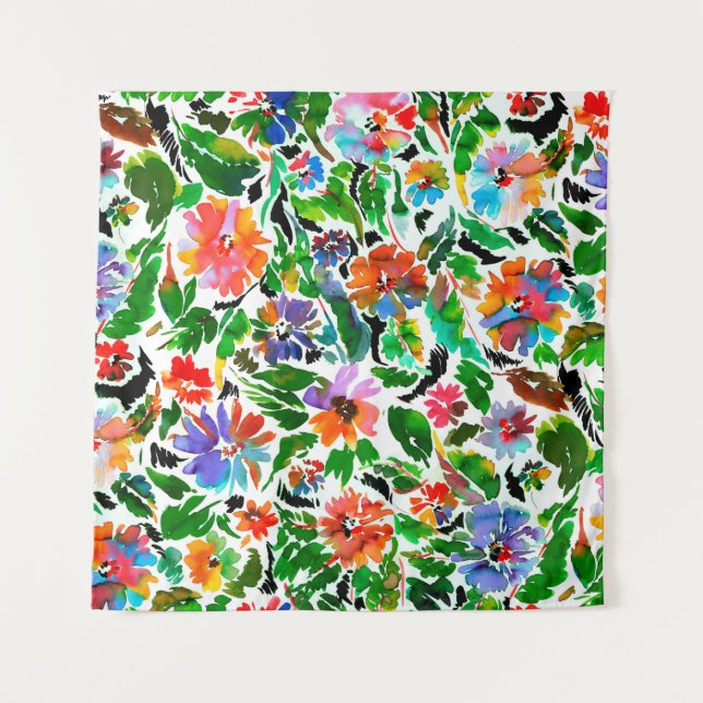 Seamless pattern with flowers  tapestry (Front)