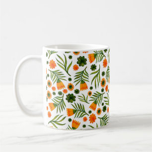 Seamless pattern with folk art flowers coffee mug