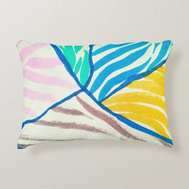 Seamless pattern with fruits. Stamp textured. Decorative Cushion (Front)