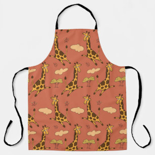 Seamless pattern with giraffes apron