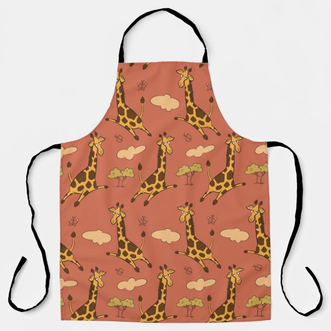Seamless pattern with giraffes apron (Front)