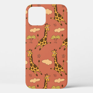 Seamless pattern with giraffes iPhone 12 case