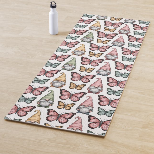 Seamless Pattern with Gnomes and Butterflies Yoga Mat (In Situ)