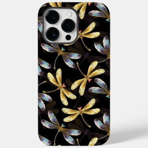 Seamless Pattern with Golden Dragonflies Case-Mate iPhone 14 Pro Max Case