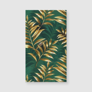 Seamless pattern with golden ferns