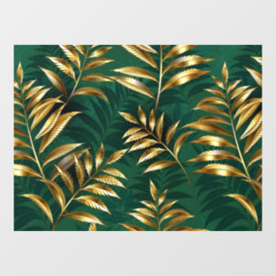 Seamless pattern with golden ferns