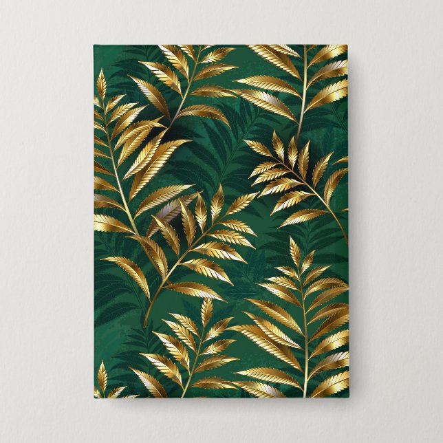 Seamless pattern with golden ferns (Front)