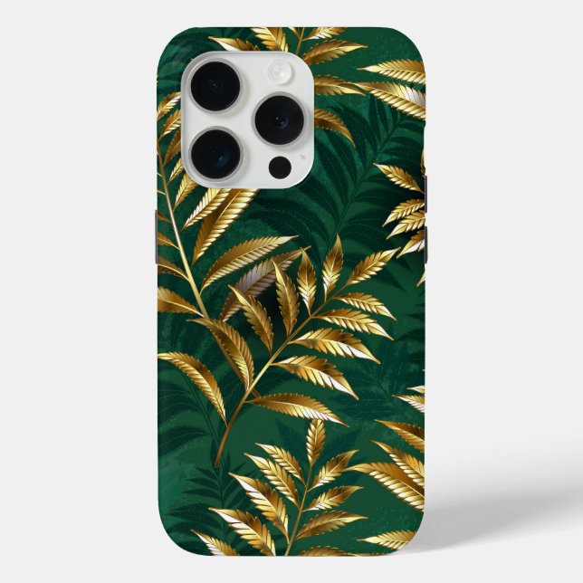 Seamless pattern with golden ferns Case-Mate iPhone case (Back)