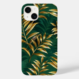 Seamless pattern with golden ferns Case-Mate iPhone 14 case