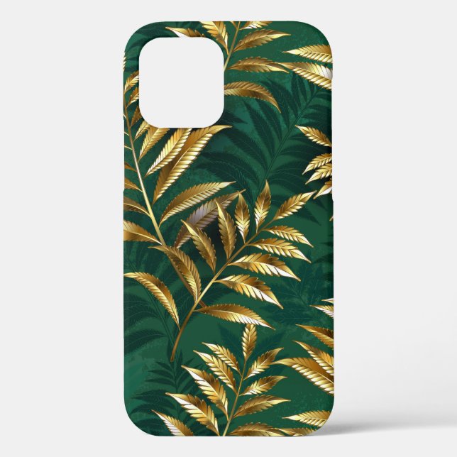 Seamless pattern with golden ferns Case-Mate iPhone case (Back)