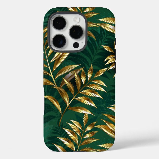 Seamless pattern with golden ferns Case-Mate iPhone case (Back)