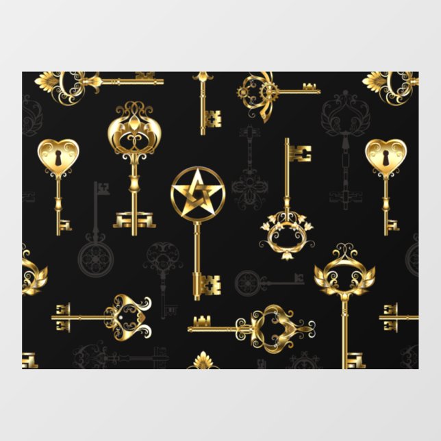 Seamless Pattern with Golden Keys (Sheet)