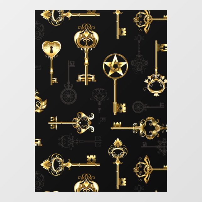 Seamless Pattern with Golden Keys (Sheet)