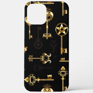 Seamless Pattern with Golden Keys iPhone 12 Pro Max Case