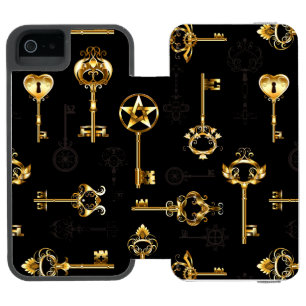 Seamless Pattern with Golden Keys Incipio Watson™ iPhone 5 Wallet Case
