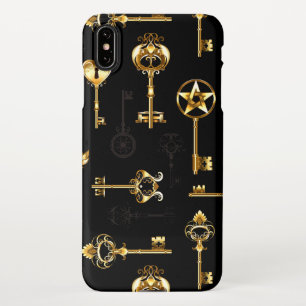 Seamless Pattern with Golden Keys iPhone Case