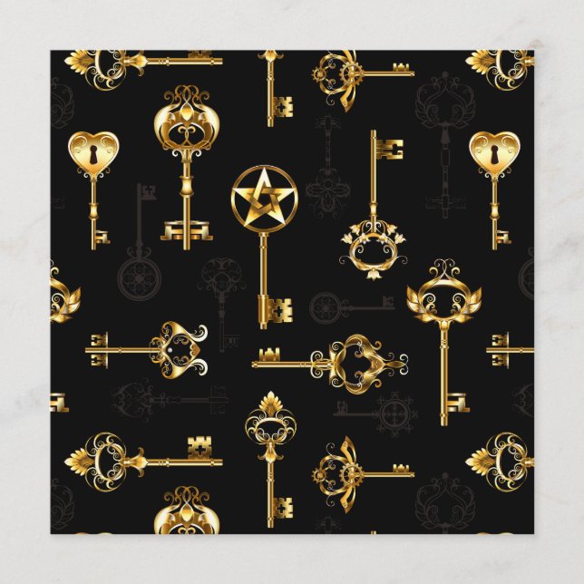 Seamless Pattern with Golden Keys Program (Front)