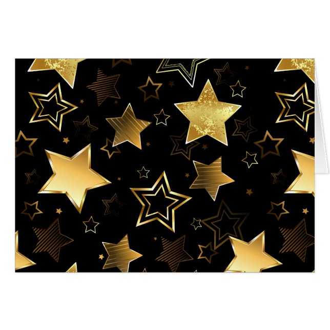 Seamless pattern with Golden Stars (Front Horizontal)