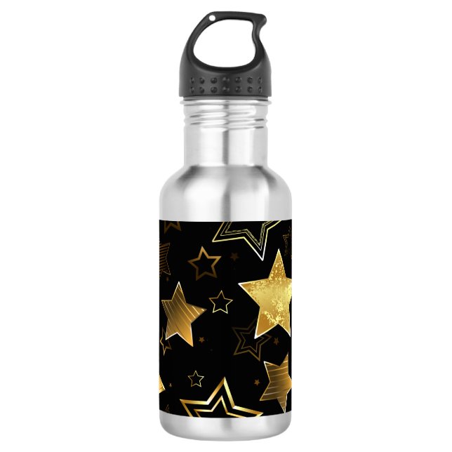 Seamless pattern with Golden Stars 532 Ml Water Bottle (Front)
