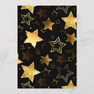 Seamless pattern with Golden Stars Advice Card