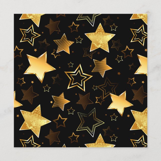 Seamless pattern with Golden Stars Advice Card (Front)