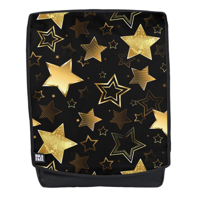 Seamless pattern with Golden Stars Backpack (Front)