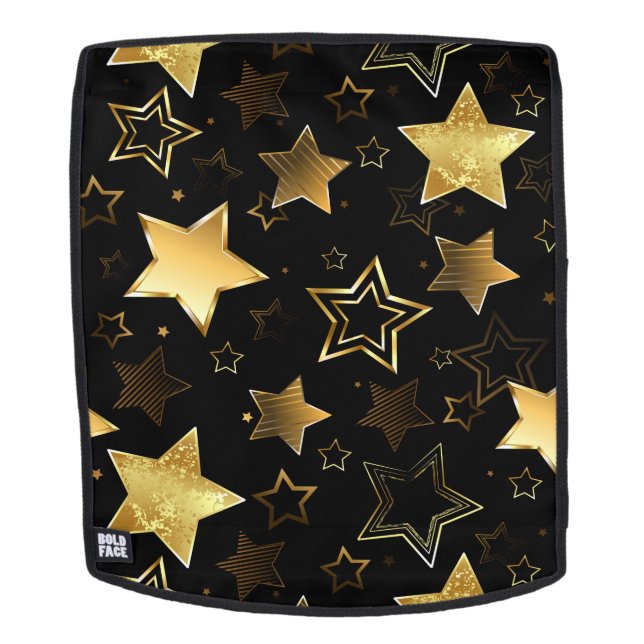 Seamless pattern with Golden Stars Backpack (Removable Face)