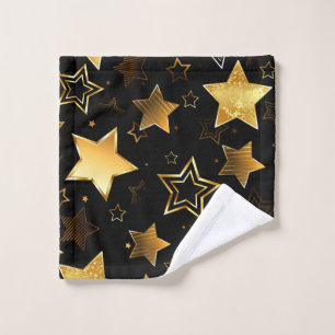 Seamless pattern with Golden Stars Bath Towel Set