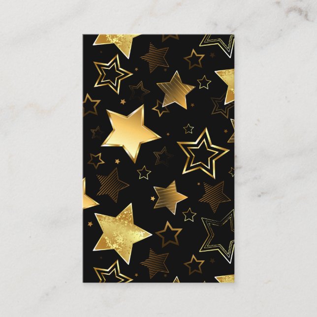 Seamless pattern with Golden Stars Business Card (Front)