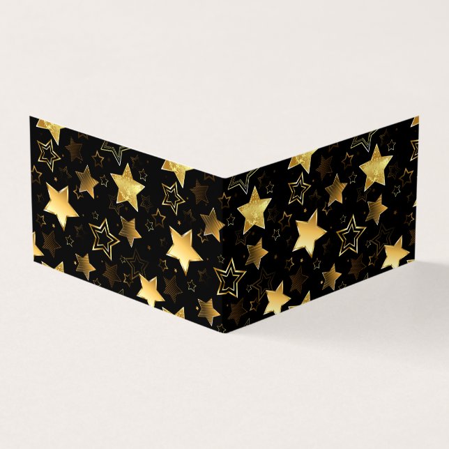 Seamless pattern with Golden Stars Business Card (Outside)