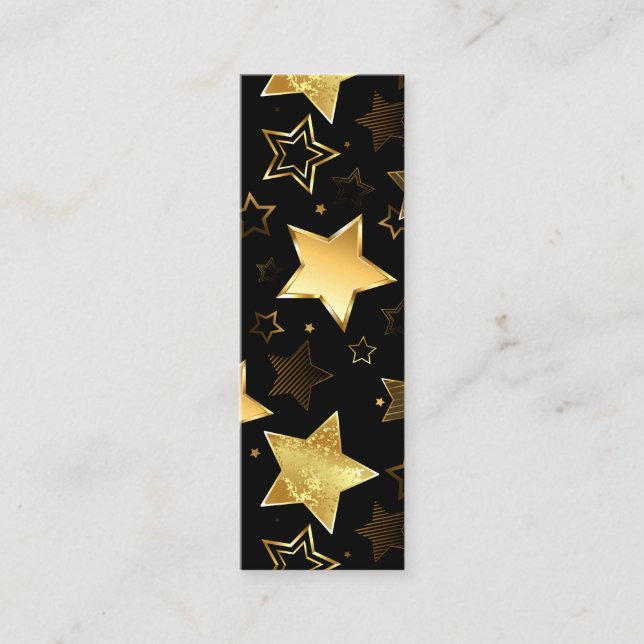 Seamless pattern with Golden Stars Calling Card (Front)