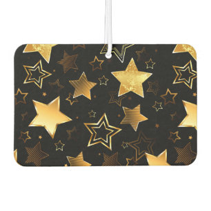 Seamless pattern with Golden Stars Car Air Freshener