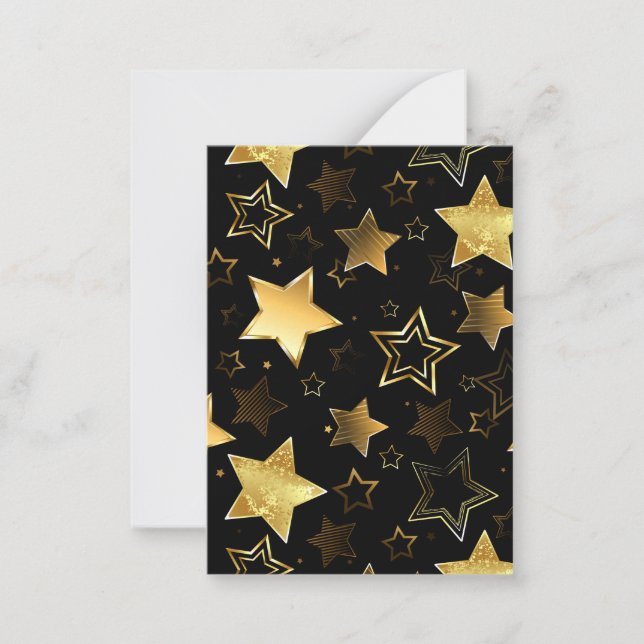 Seamless pattern with Golden Stars Card (Front)