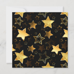 Seamless pattern with Golden Stars Card
