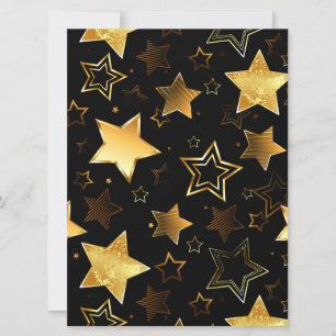 Seamless pattern with Golden Stars Card