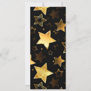 Seamless pattern with Golden Stars Card