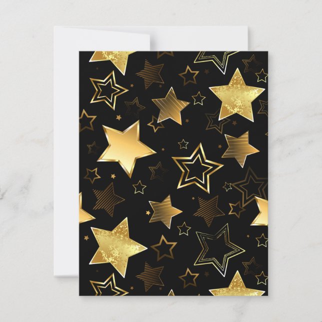 Seamless pattern with Golden Stars Card (Front)