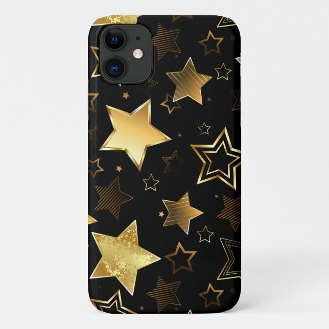 Seamless pattern with Golden Stars Case-Mate iPhone Case (Back)