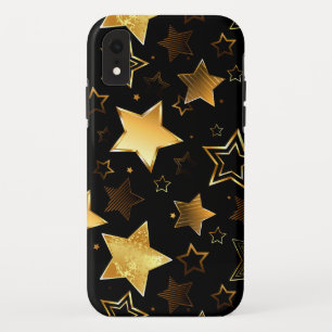 Seamless pattern with Golden Stars iPhone XR Case