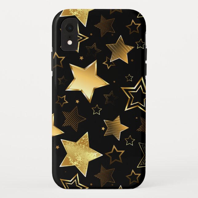 Seamless pattern with Golden Stars Case-Mate iPhone Case (Back)