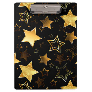 Seamless pattern with Golden Stars Clipboard
